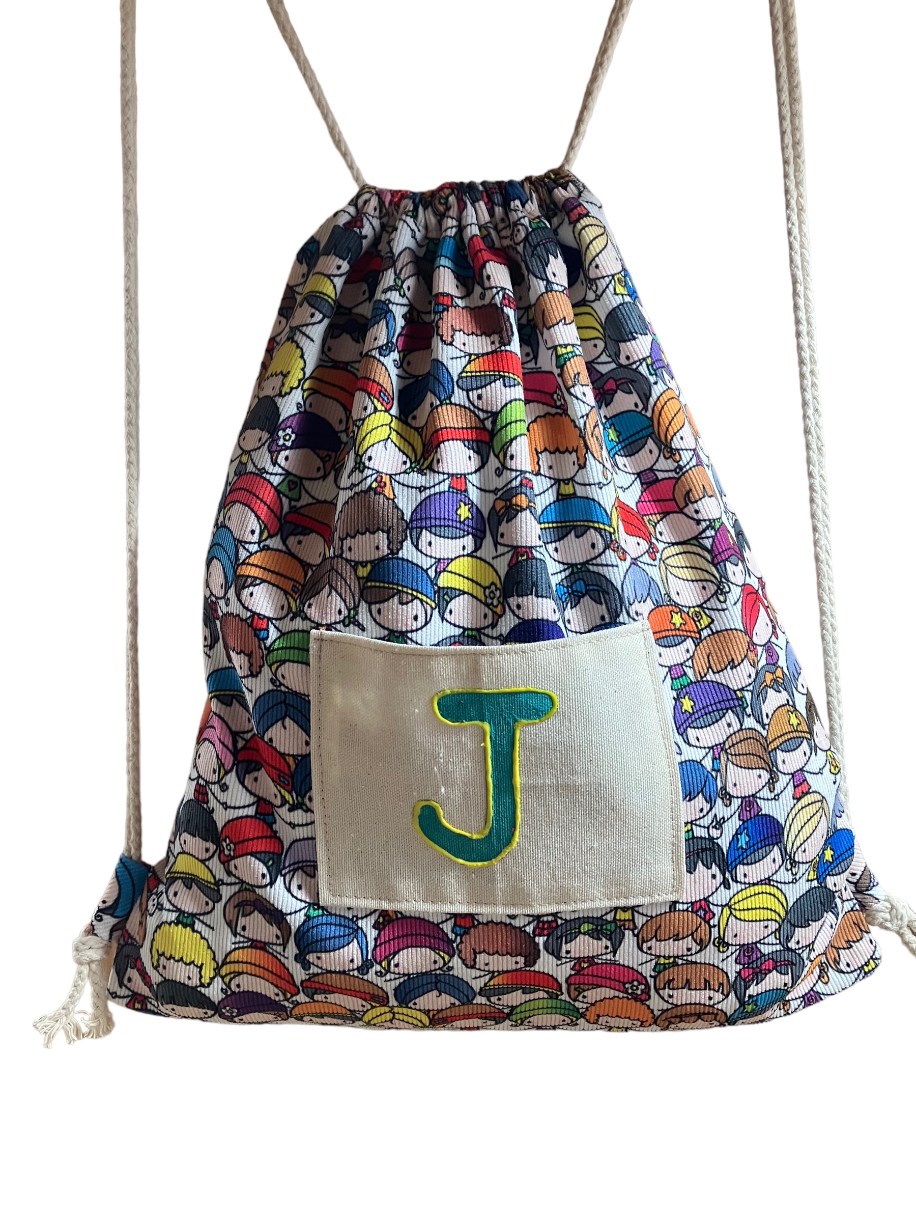 Child-sized cotton canvas packsack
